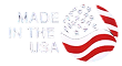 Made in the USA with flag.