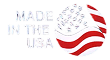 Made in the USA with flag.