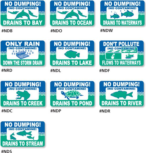 Waterway contamination prevention messages
